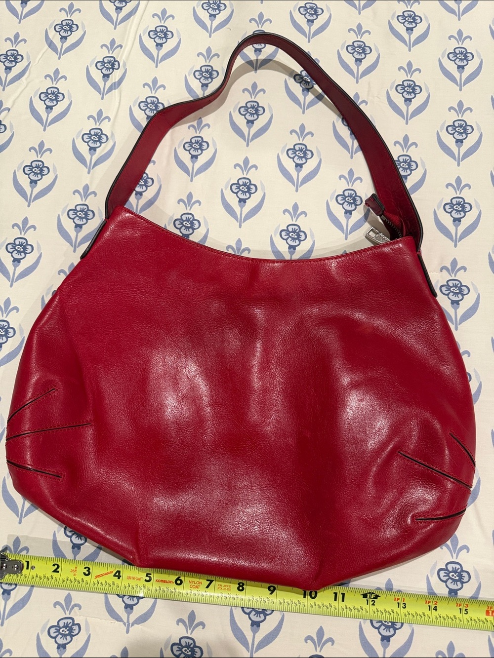 HOBO brandWomen's Red Leather Shoulder Bag - Classic Hobo - Picture 7 of 9